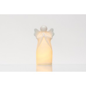 ANGELO IN PORCELLANA BIANCA CON LED (h.15,5cm)